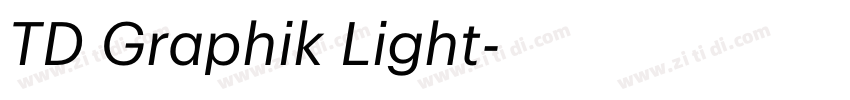TD Graphik Light字体转换 TD Graphik Light字体转换